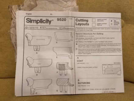 Photo of free Simplicity sewing pattern 9520 - Dog Coat (Woking GU22) #1