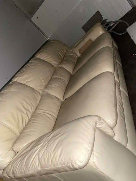 Photo of free Leather sofa (Westham BN24) #1
