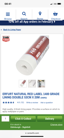 Photo of Left over wallpaper/lining paper (Musselburgh, EH21) #1