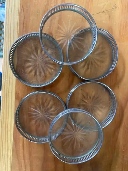 Photo of free Antique Silver & Crystal Coasters (Moss Beach) #1