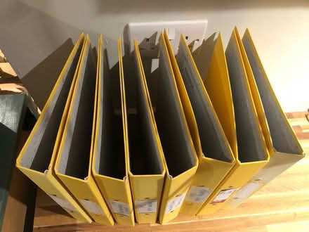 Photo of free 8 matching yellow folders (High Heaton, NE7) #1