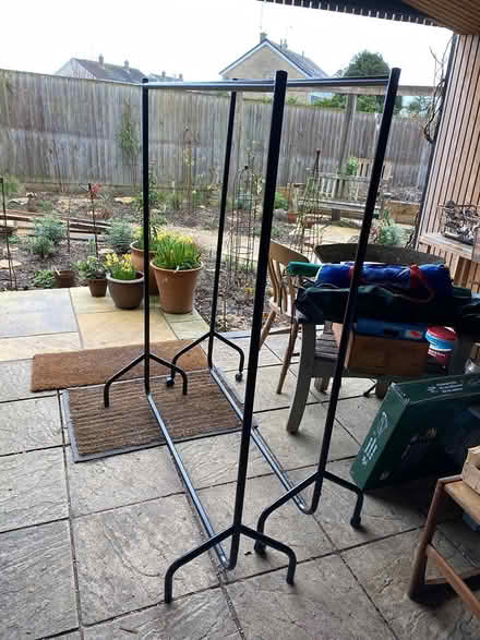 Photo of free 2 black hanging rails (Corsham) #1