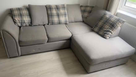 Photo of free Grey L shaped sofa (TN27, Headcorn) #1