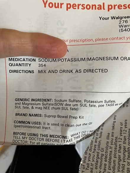 Photo of free Suprep Colonoscopy Kit (Warrenton near Staples) #2