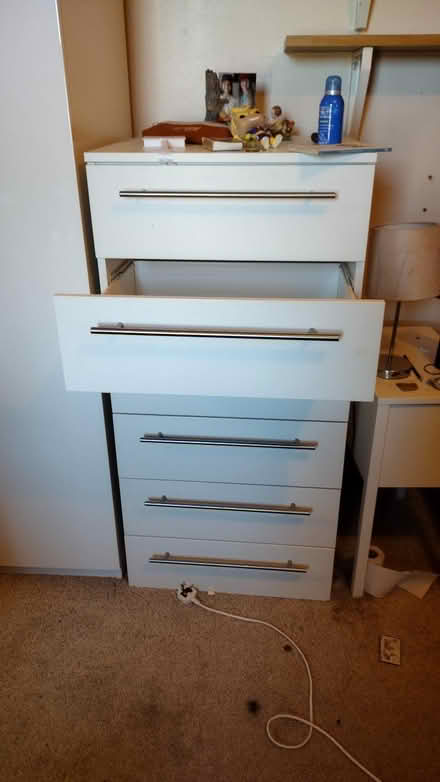 Photo of free white 6 Drawer Ikea dresser (Timperley WA15) #3