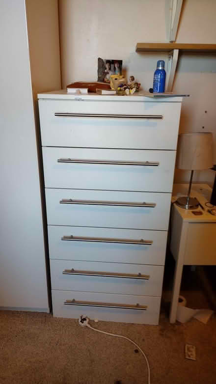 Photo of free white 6 Drawer Ikea dresser (Timperley WA15) #2