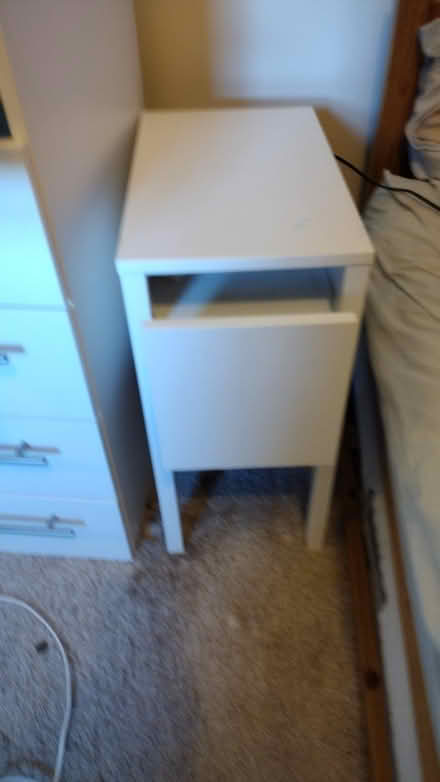 Photo of free White Ikea bedside cabinet (Timperley WA15) #1