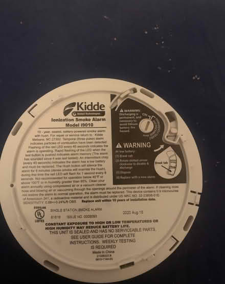 Photo of free Kidde smoke alarm 2020 (West san jose) #1