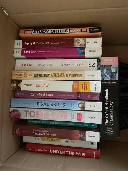 Photo of free Box of Law books suitable for Degree in Law (Newbiggin CA11) #1