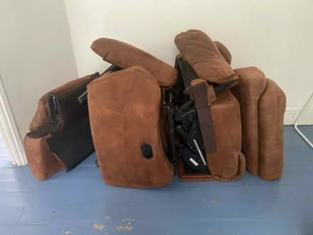 Photo of free Brown 2 seater recliner sofa- vegan (Roundhill Brighton) #4