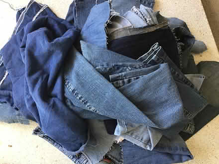 Photo of free Pile of jeans fabric remnants (Above downtown) #2