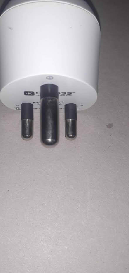 Photo of free Round pin to round pin plug (Maidenhead SL6) #2