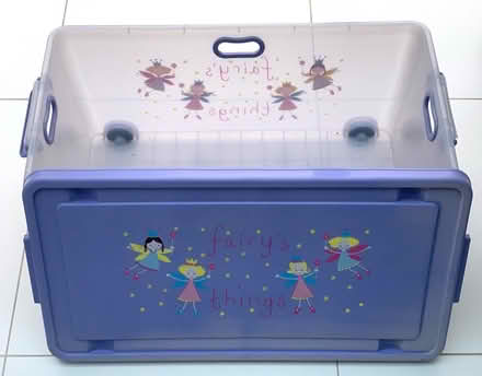 Photo of free Lilac storage box. Fairy graphics (Hockley, Essex) #2