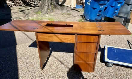 Photo of free Vintage Sewing Machine Cabinet (Preston/Forest) #1