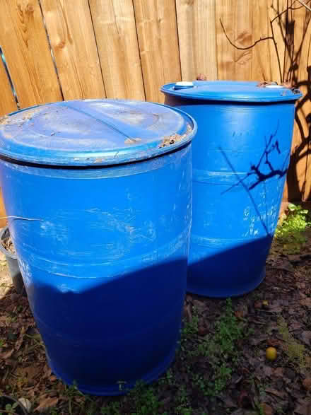 Photo of free 55 gallon plastic drums (Morgan Hill west side) #1
