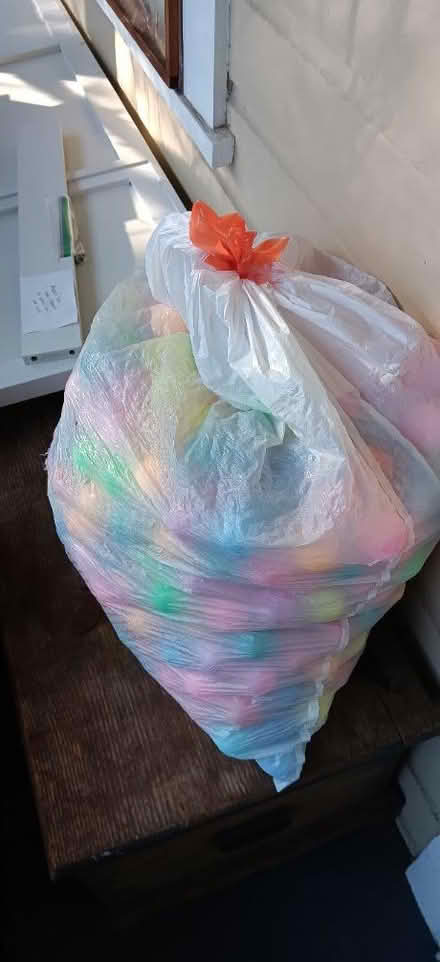 Photo of free Bag full of colored ping pong balls (Maple Leaf) #1