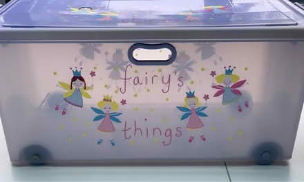 Photo of free Lilac storage box. Fairy graphics (Hockley, Essex) #4