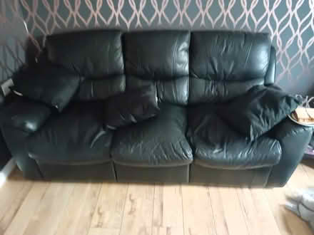Photo of free 3 and 2 black recling sofas (Horsham) #2