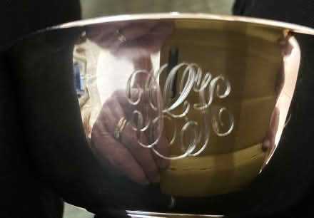 Photo of free Small silver bowl-initials DKG (a bit south of HOWELL) #1