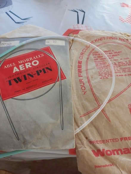 Photo of free 2 circular knitting needles (Crow Hills MK41) #1