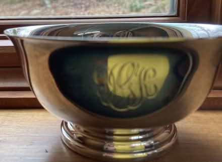 Photo of free Small silver bowl-initials DKG (a bit south of HOWELL) #2