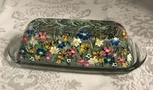 Photo of free Hand painted glass butter dish (Larkspur) #1