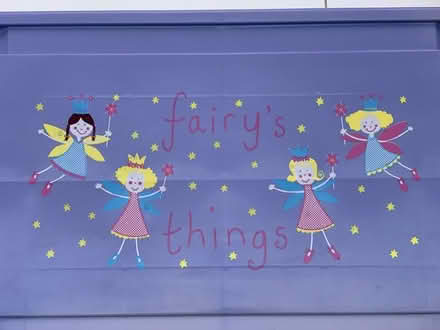 Photo of free Lilac storage box. Fairy graphics (Hockley, Essex) #3