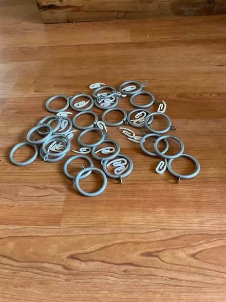 Photo of free Silver coloured curtain rings (Kendal LA9) #1