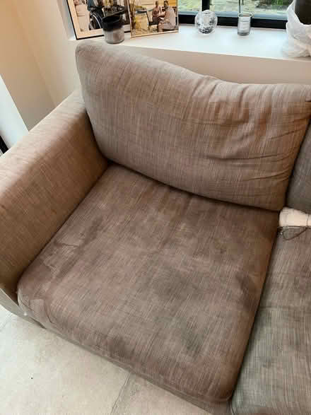 Photo of free Grey sofa and chair (Holmer Green HP15) #4