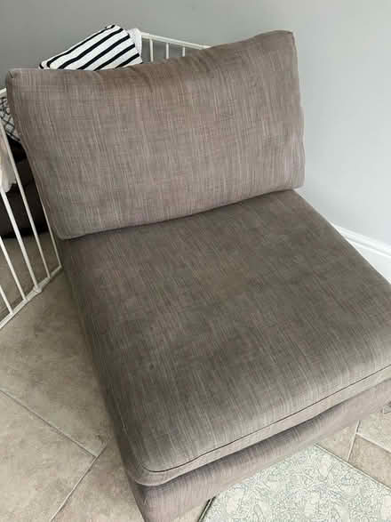 Photo of free Grey sofa and chair (Holmer Green HP15) #2