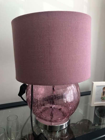 Photo of free Purple shade/lamp with broken light socket. (Higher Bebington CH63) #2
