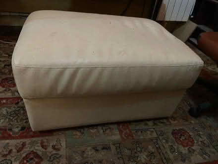 Photo of free Cream leather large food stool (Morecambe) #1