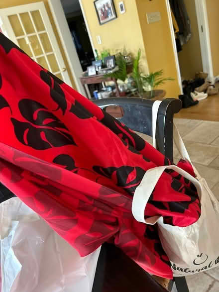 Photo of free Red black silk peice about 45”x95” (Bethesda near Glen Echo) #1