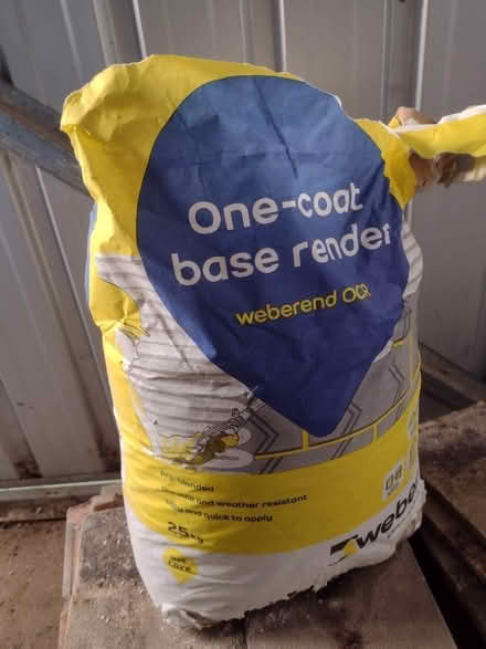 Photo of free Bag of weber one-coat base render (Botley OX2) #1