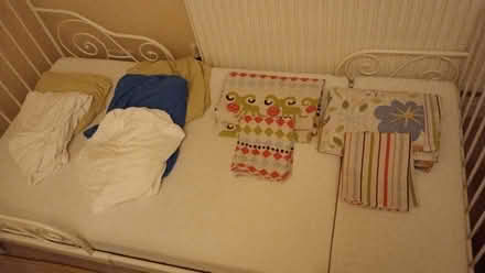 Photo of free White metal framed IKEA child's bed (Lower Sheering CM21) #4