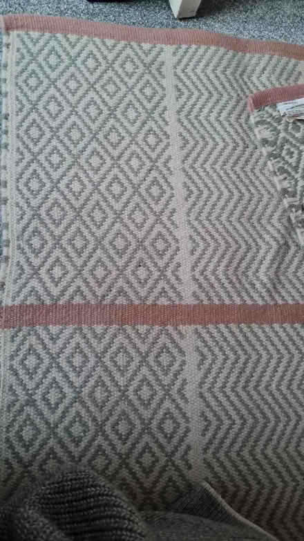 Photo of free Wool rug, 4ft x 6ft, cream grey and pink (Romiley SK6) #1