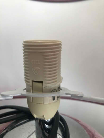 Photo of free Purple shade/lamp with broken light socket. (Higher Bebington CH63) #1