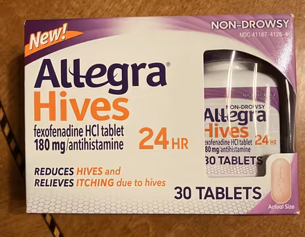 Photo of free Allegra Hives OTC Medication (Sunland) #1