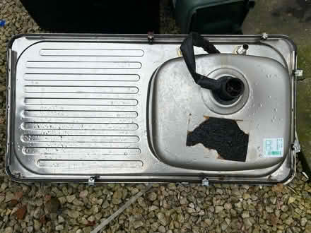 Photo of free Chrome kitchen sink with taps (Gorton, M18) #4