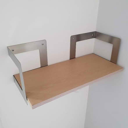 Photo of free Stainless Steel and Wood Veneer Shelf (Wokingham RG40) #1