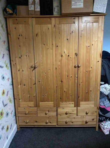 Photo of free 4 Door Pine wardrobe (CT12) #1