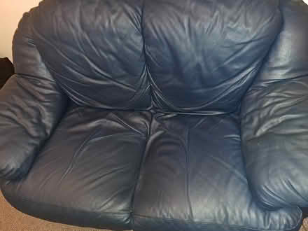 Photo of free Two-seater leather sofa (TW16 Sunbury) #1