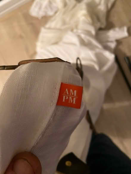 Photo of free Curtain rail & white linen curtains (KT12 Elmbridge) #2
