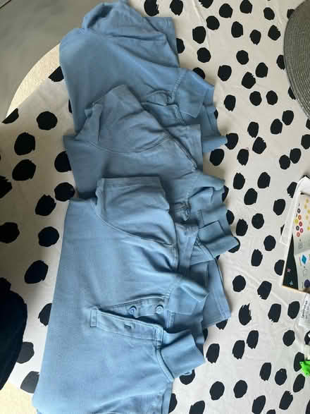 Photo of free Blue boys school polo shirt age 5-6 (Leighton Buzzard LU7) #1