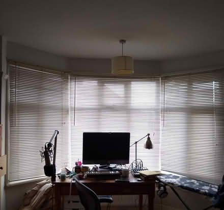 Photo of free white wooden venetian blinds (bedford) #1