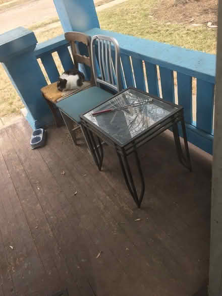 Photo of free Two Cat Chairs, and Glass Table (Five Oaks) #1