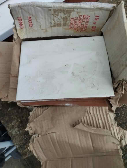 Photo of free White 15 x 20 cm wall tiles (breaston) #2