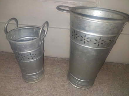 Photo of free 2 metal vases (Packmoor ST7) #1