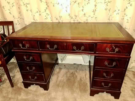 Photo of free Dark wood writing desk (Leigh on Sea SS9) #1