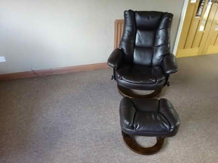 Photo of free Swivel&Tilt Armchair with footstool (Woolston WA1) #2